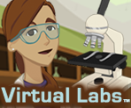 Image of woman with lab goggles and microscope