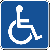 Disability access symbol showing a person in a wheelchair